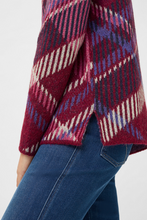 Load image into Gallery viewer, OLSEN&lt;BR&gt;
Sweater with Panel Pattern&lt;BR&gt;
Orchid&lt;BR&gt;
