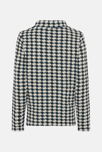 Load image into Gallery viewer, OLSEN&lt;BR&gt;
Sweatshirt with Standup Collar&lt;BR&gt;
Navy/Cream&lt;BR&gt;
