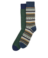 BARBOUR<BR>
2 Pack Wool Socks<BR>
10 - 12<BR>