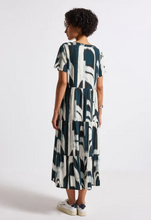Load image into Gallery viewer, STREET ONE&lt;BR&gt;
Midi Flounce Dress&lt;BR&gt;
Teal&lt;BR&gt;
