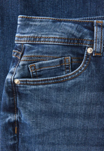 Load image into Gallery viewer, STREET ONE&lt;BR&gt;
Bootcut Mid Rise Jeans&lt;BR&gt;
Blue&lt;BR&gt;
