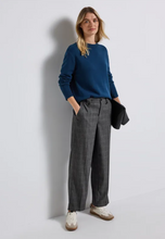 Load image into Gallery viewer, STREET ONE&lt;BR&gt;
Check Straight Leg Trousers&lt;BR&gt;
Grey Check&lt;BR&gt;
