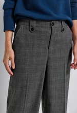 Load image into Gallery viewer, STREET ONE&lt;BR&gt;
Check Straight Leg Trousers&lt;BR&gt;
Grey Check&lt;BR&gt;

