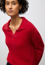 Load image into Gallery viewer, STREET ONE&lt;BR&gt;
Feather Yarn Sweater&lt;BR&gt;
Red&lt;BR&gt;
