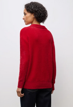 Load image into Gallery viewer, STREET ONE&lt;BR&gt;
Feather Yarn Sweater&lt;BR&gt;
Red&lt;BR&gt;
