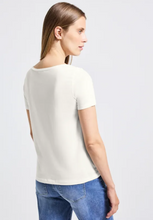 Load image into Gallery viewer, STREET ONE&lt;BR&gt;
T Shirt with Printed Design&lt;BR&gt;
White&lt;BR&gt;
