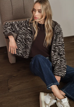 Load image into Gallery viewer, STREET ONE&lt;BR&gt;
Teddy Fleece Jacket&lt;BR&gt;
Brown&lt;BR&gt;
