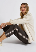 Load image into Gallery viewer, STREET ONE&lt;BR&gt;
Straight Leg Structured Sweat Pants&lt;BR&gt;
Brown&lt;BR&gt;
