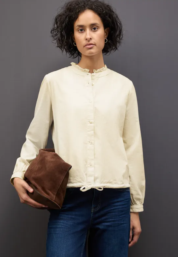 STREET ONE<BR>
Cord Blouse<BR>
Cream<BR>