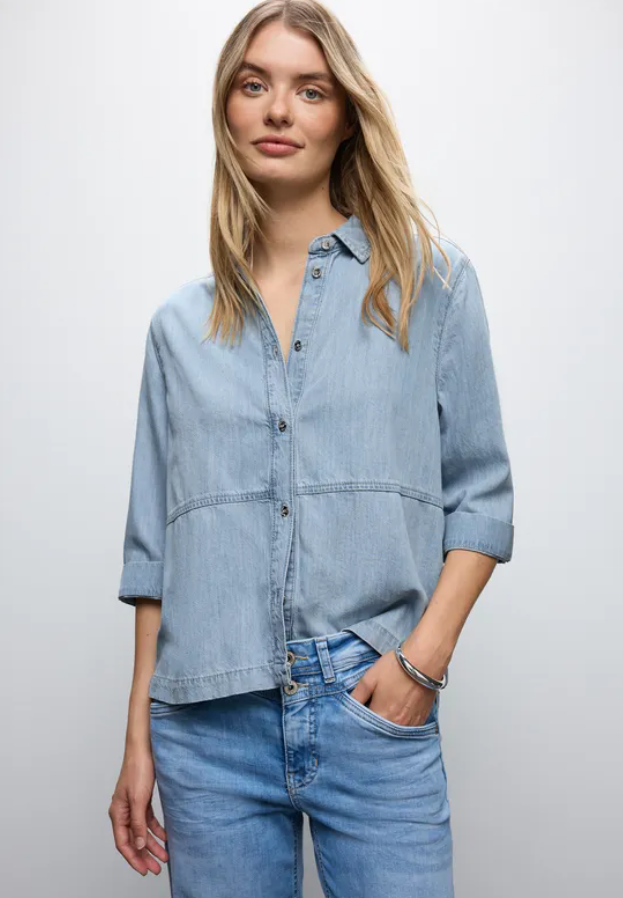 STREET ONE<BR>
Denim Shirt<BR>
Blue<BR>