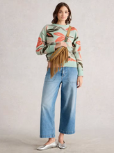 Load image into Gallery viewer, WHITE STUFF&lt;BR&gt;
Petal Jumper&lt;BR&gt;
Green&lt;BR&gt;
