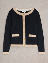 Load image into Gallery viewer, WHITE STUFF&lt;BR&gt;
Charlotte Cardigan&lt;BR&gt;
Navy/Natural&lt;BR&gt;
