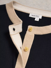 Load image into Gallery viewer, WHITE STUFF&lt;BR&gt;
Charlotte Cardigan&lt;BR&gt;
Navy/Natural&lt;BR&gt;
