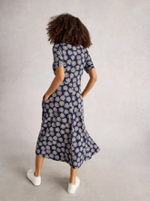 Load image into Gallery viewer, WHITE STUFF&lt;BR&gt;
Megan Dress&lt;BR&gt;
Navy&lt;BR&gt;
