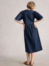 Load image into Gallery viewer, WHITE STUFF&lt;BR&gt;
Leo Denim Dress&lt;BR&gt;
Denim Blue&lt;BR&gt;

