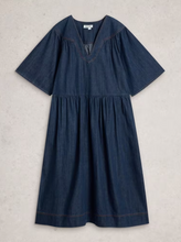 Load image into Gallery viewer, WHITE STUFF&lt;BR&gt;
Leo Denim Dress&lt;BR&gt;
Denim Blue&lt;BR&gt;
