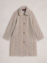 Load image into Gallery viewer, WHITE STUFF&lt;BR&gt;
Kelsey Wool Coat&lt;BR&gt;
Ivory Multi&lt;BR&gt;
