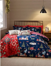 Load image into Gallery viewer, CATHERINE LANSFIELD&lt;BR&gt;
Ski Village Duvet Set&lt;BR&gt;
Navy&lt;BR&gt;
