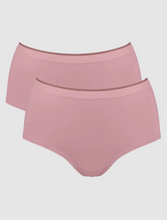 Load image into Gallery viewer, SLOGGI&lt;BR&gt;
Go Sense High Waist 2 Pack Briefs&lt;BR&gt;
Black, Blue, Pink&lt;BR&gt;
