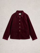 Load image into Gallery viewer, WHITE STUFF&lt;BR&gt;
Carrie Cord Jacket&lt;BR&gt;
Plum&lt;BR&gt;
