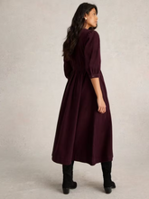 Load image into Gallery viewer, WHITE STUFF&lt;BR&gt;
Lucy Cord Dress&lt;BR&gt;
Dark Plum&lt;BR&gt;
