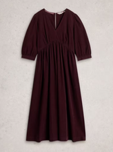 Load image into Gallery viewer, WHITE STUFF&lt;BR&gt;
Lucy Cord Dress&lt;BR&gt;
Dark Plum&lt;BR&gt;
