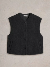 Load image into Gallery viewer, WHITE STUFF&lt;BR&gt;
Borg Fleece Gilet&lt;BR&gt;
Charcoal&lt;BR&gt;
