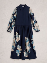 Load image into Gallery viewer, WHITE STUFF&lt;BR&gt;
Claire Shirt Dress&lt;BR&gt;
Navy&lt;BR&gt;
