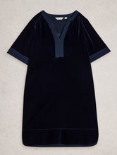 Load image into Gallery viewer, WHITE STUFF&lt;Br&gt;
June Velvet Dress&lt;BR&gt;
Navy Multi, Dark Navy&lt;BR&gt;
