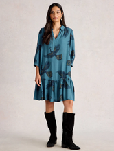 Load image into Gallery viewer, WHITE STUFF&lt;BR&gt;
Harpeet Dress&lt;BR&gt;
Blue&lt;BR&gt;
