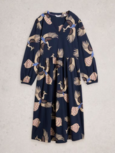 Load image into Gallery viewer, WHITE STUFF&lt;BR&gt;
Leah Notch Neck Jersey Dress&lt;BR&gt;
Navy Multi&lt;BR&gt;

