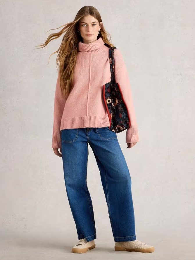 WHITE STUFF<BR>
Marianne Jumper<BR>
Dusty Pink<BR>