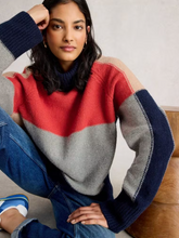 Load image into Gallery viewer, WHITE STUFF&lt;BR&gt;
Mary ColourBlock Jumper&lt;BR&gt;
Grey Multi&lt;BR&gt;
