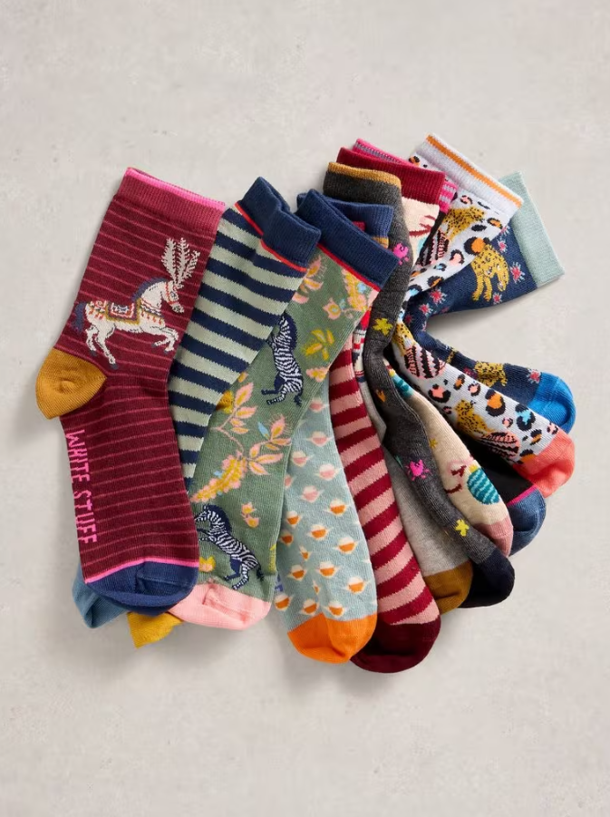 WHITE STUFF<BR>
Womens' 12 Days Socks Advent<BR>
Multi<BR>