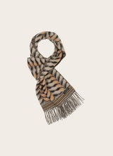 Load image into Gallery viewer, FRAAS&lt;BR&gt;
Cashmink Scarf with Graphic Jagged Patterns&lt;BR&gt;
181, 450&lt;BR&gt;
