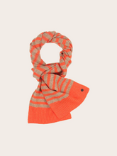 Load image into Gallery viewer, FRAAS&lt;BR&gt;
Stripped Knitted Scarf&lt;BR&gt;
Black/Cream, Orange&lt;BR&gt;
