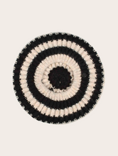 Load image into Gallery viewer, FRAAS&lt;BR&gt;
Striped Rib Knit Beret&lt;BR&gt;
Black, Orange&lt;BR&gt;
