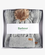Load image into Gallery viewer, BARBOUR&lt;BR&gt;
Penshaw Beanie/Scarf Set&lt;BR&gt;
Classic Grey&lt;BR&gt;
