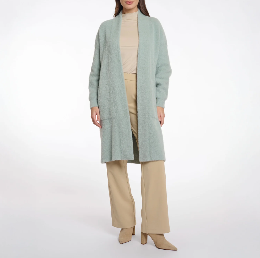 RINO AND PELLE<BR>
Arline Long Knit Cardigan<BR>
Mint<BR>