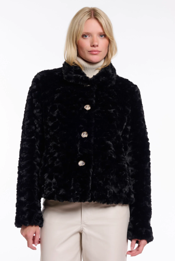 RINO AND PELLE<BR>
Vie Funfur Jacket<BR>
Black<BR>