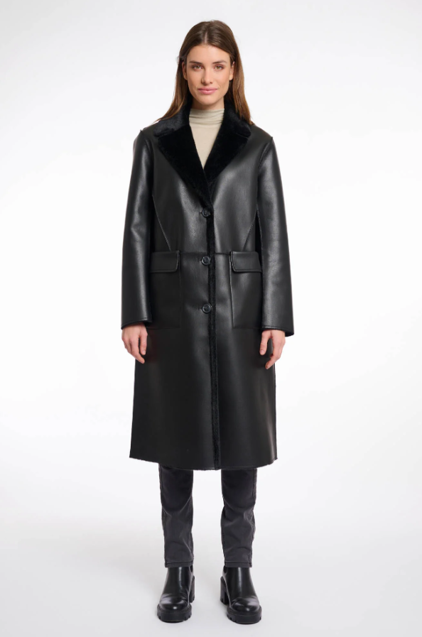 RINO AND PELLE<BR>
Tatiana Reversible Coat<BR>
Black<BR>