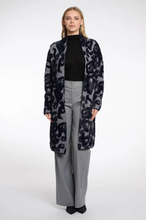 Load image into Gallery viewer, RINO AND PELLE&lt;BR&gt;
Negien Long Knit Coat&lt;BR&gt;
Black and Grey&lt;BR&gt;
