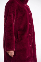 Load image into Gallery viewer, RINO AND PELLE&lt;BR&gt;
Nonna Fur Jacket&lt;BR&gt;
Burgundy&lt;BR&gt;
