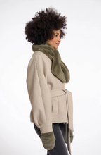 Load image into Gallery viewer, RINO AND PELLE&lt;BR&gt;
Stip Fur Scarf&lt;BR&gt;
Green Ash&lt;BR&gt;
