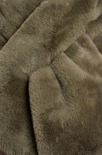 Load image into Gallery viewer, RINO AND PELLE&lt;BR&gt;
Stip Fur Scarf&lt;BR&gt;
Green Ash&lt;BR&gt;
