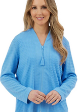 Load image into Gallery viewer, MARLON&lt;BR&gt;
Waffle Zip Bed Jacket&lt;BR&gt;
Pink, Blue&lt;BR&gt;
