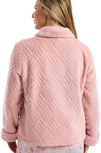 Load image into Gallery viewer, MARLON&lt;BR&gt;
Faux Fur Soft Fleece Zipper Bed Jacket&lt;BR&gt;
Rose&lt;BR&gt;
