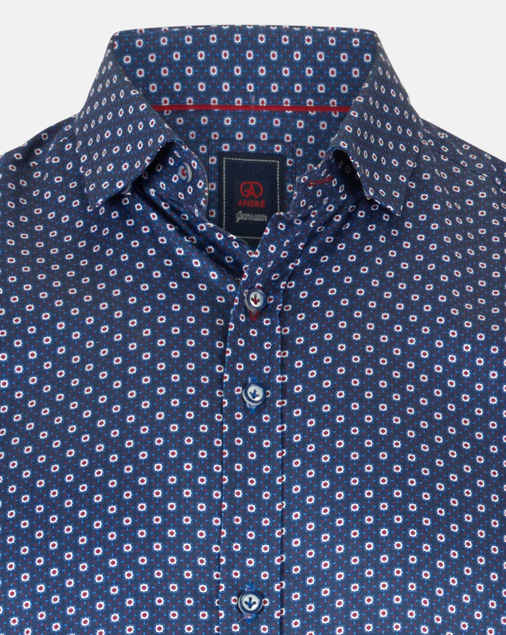 ANDRE<BR>
Nevada Long Sleeve Shirt<BR>
Tan, Burgundy<BR>