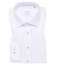 Load image into Gallery viewer, ETERNA<BR>
Dynamic Cotton Long Sleeve Shirt in White Structured<BR>
White<BR>
