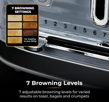 Load image into Gallery viewer, TOWER<BR>
Saturn 2 Slice Toaster<BR>
Black, Grey, Mushroom<BR>
